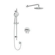 CAMPO 1/2" THERMOSTATIC & PRESSURE BALANCE 3 FUNCTION SYSTEM TRIM WITH INTEGRATED VOLUME CONTROL, Polished Chrome, medium